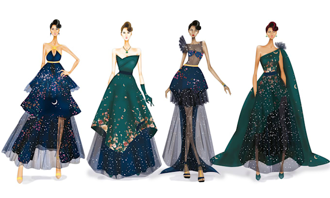 create professional fashion illustrations for you