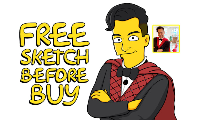 draw you into the simpsons yellow cartoon character