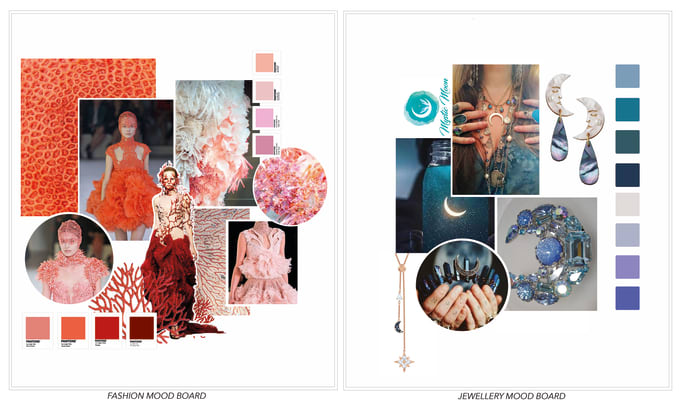 make creative mood boards with colour palette for anything