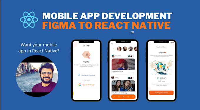Convert figma xd design into react native mobile application by ...