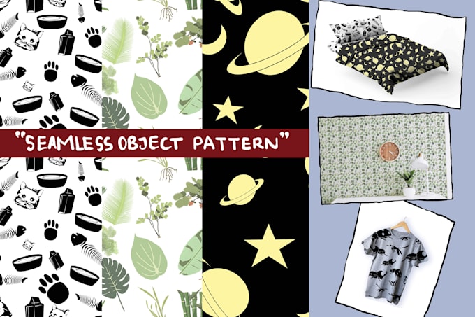 Design your own seamless object patterns by Diarycraft | Fiverr