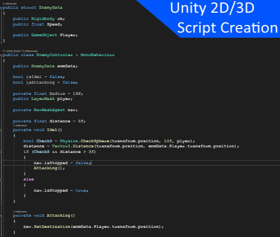 Create a unity script for your unity project by Solxar | Fiverr