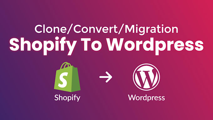 convert shopify website to woocommerce online store
