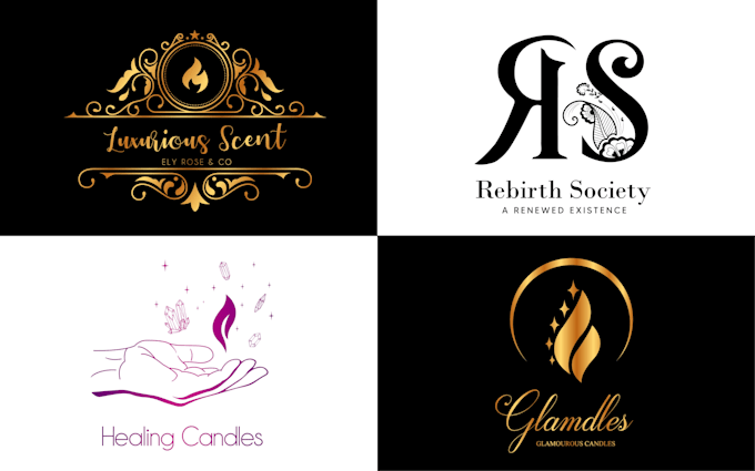design professional candle signature logo