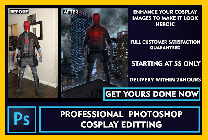 do any photoshop art, cosplay photos, nft works photo manipulation