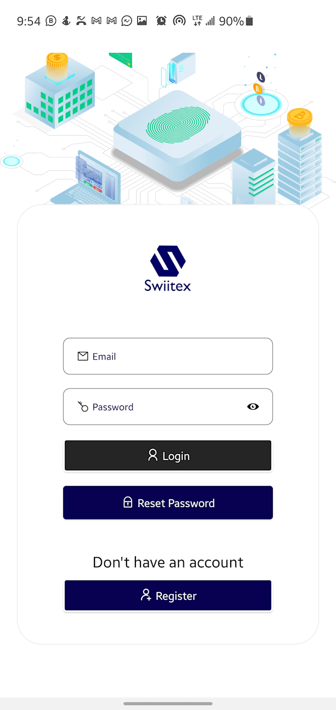 develop a mobile android and ios app with blockchain technologies