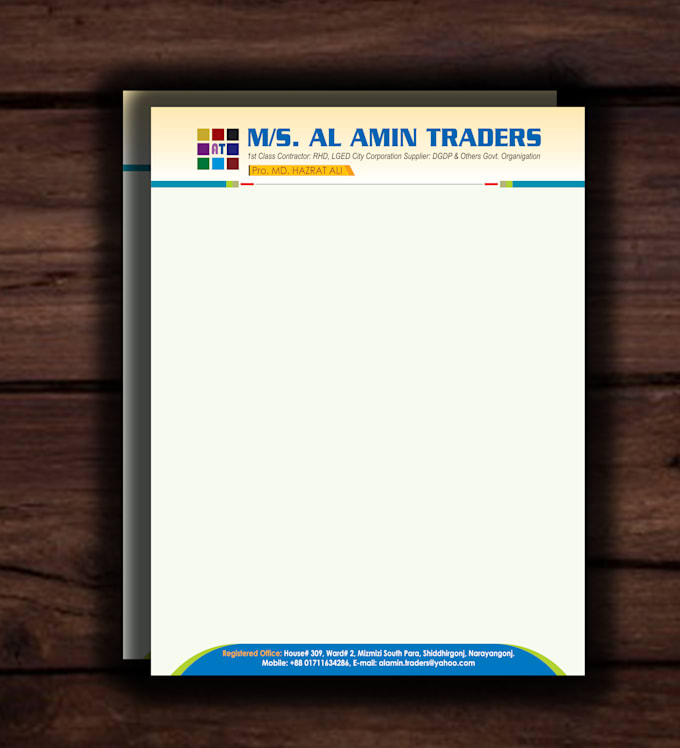 Design a perfect and attractive letter head pad design by Hnbaijed | Fiverr