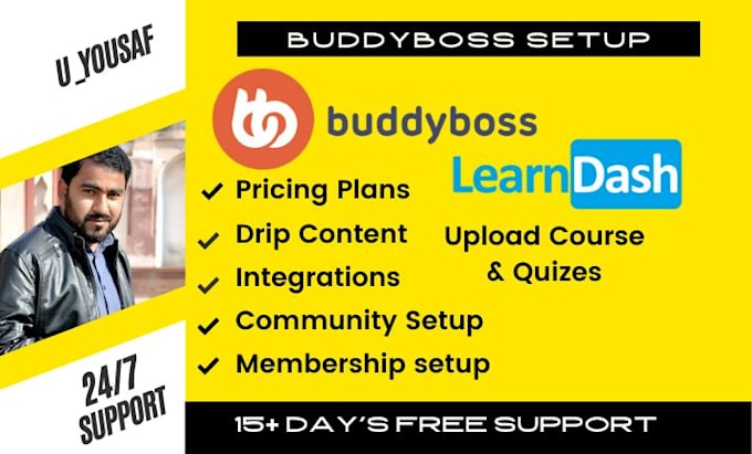 setup learndash buddyboss website with membership