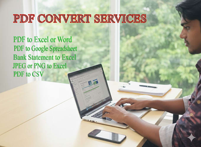 convert PDF to excel and excel to PDF