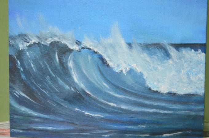 hand made an acrylic painting on canvas