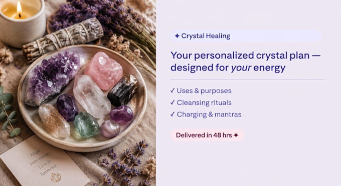 create your personalized crystal therapy and chakra healing guide