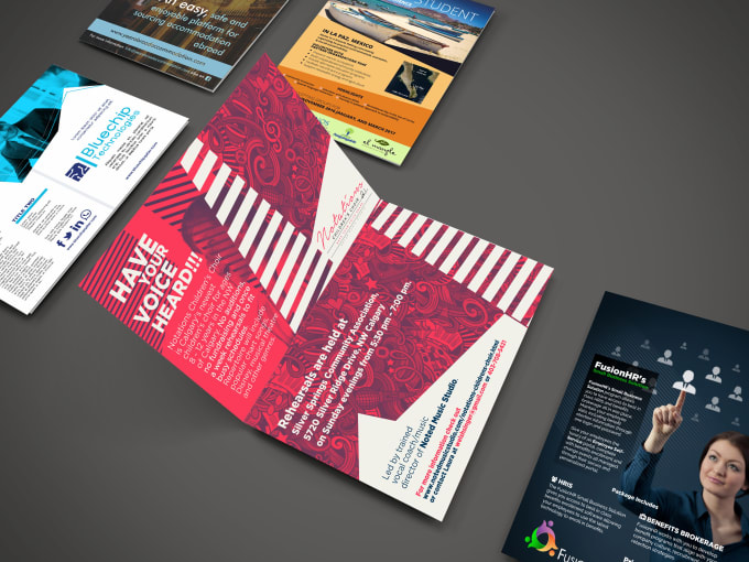 Hire a freelancer to design a brochure, dossier or catalog for you project