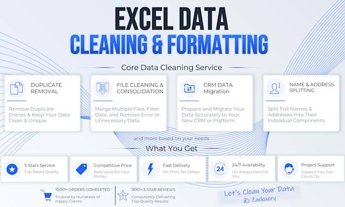 clean, organize, and merge your excel or CSV data