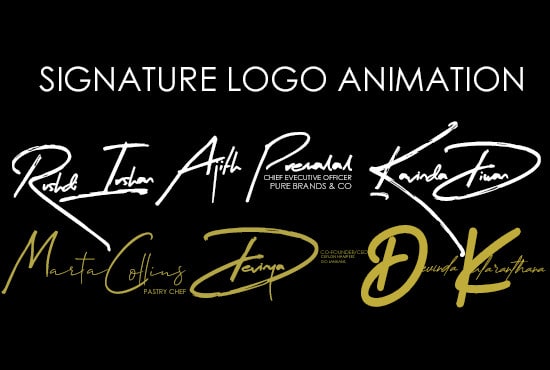Digitise your handwritten signature logo with animation reveal by