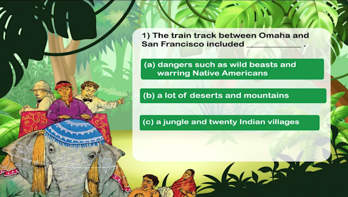 create multiple choice question game for you