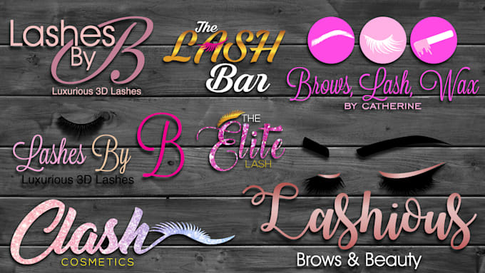 design modern girly lashes beauty logo