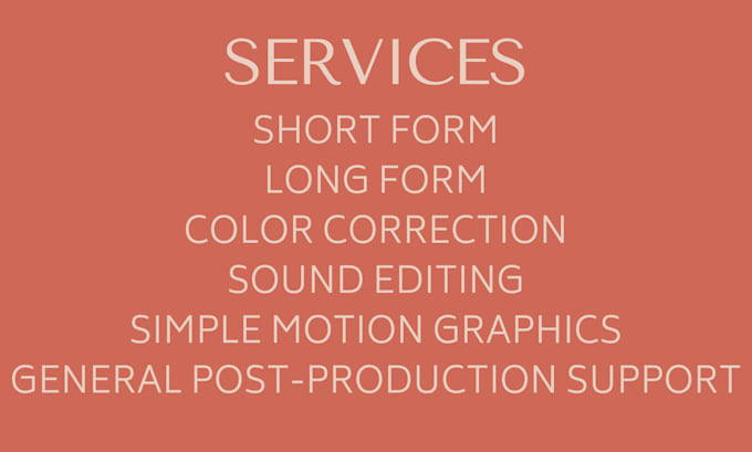 edit your raw footage into a polished final product