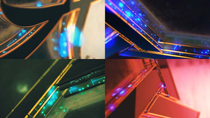 create an awesome 3d digital lightning logo animation