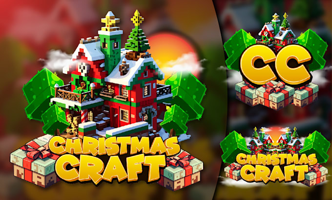 design you a minecraft server logo and initial name icon