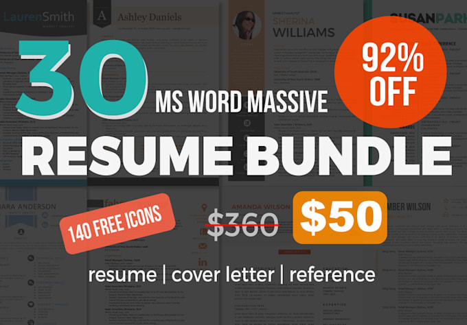 give you my MASSIVE Resume Bundle