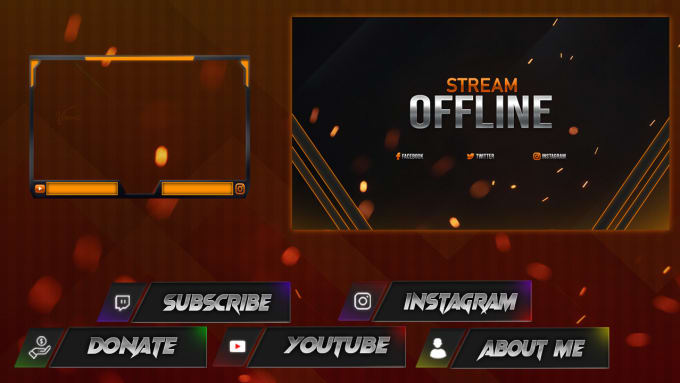 Design professional twitch panels ,twitch offline screen and facecam by ...