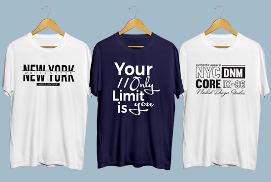 Do minimalist typography t shirt design by Nahid024 | Fiverr