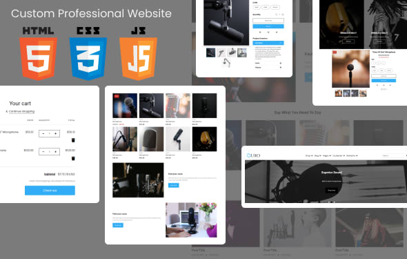 Create a custom, professional website with html css js by Madeitout ...