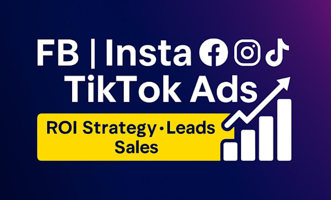 run and manage facebook, instagram, tiktok ads with ROI focused strategy