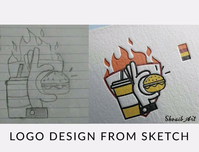 design a logo from image or rough hand drawn sketch
