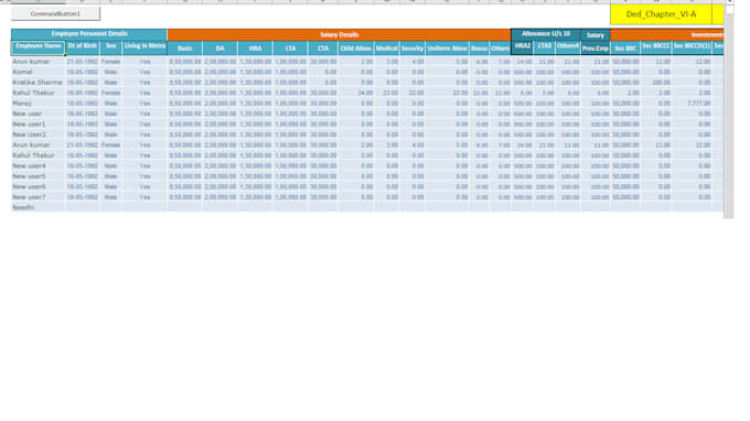 prepare a data bank user form for you using macros
