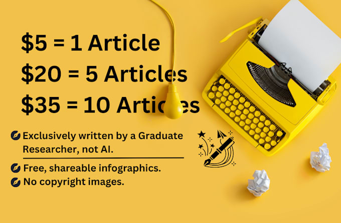 write up to 10 SEO articles and posts for your website