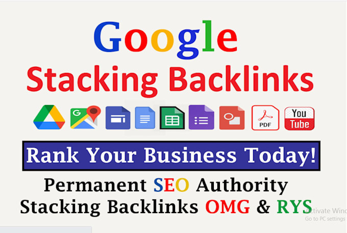 build full google stacking backlinks for SEO gmb ranking