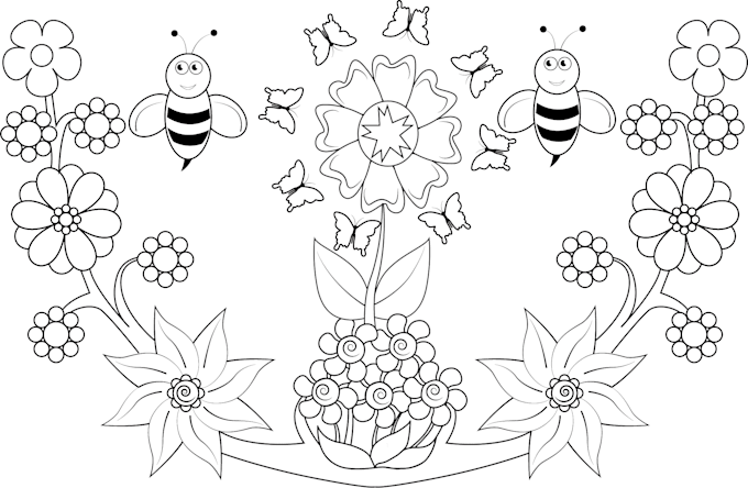 draw coloring book pages for children