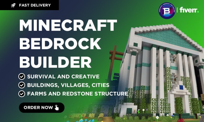 Hire a freelancer to build anything for you on minecraft bedrock survival and creative