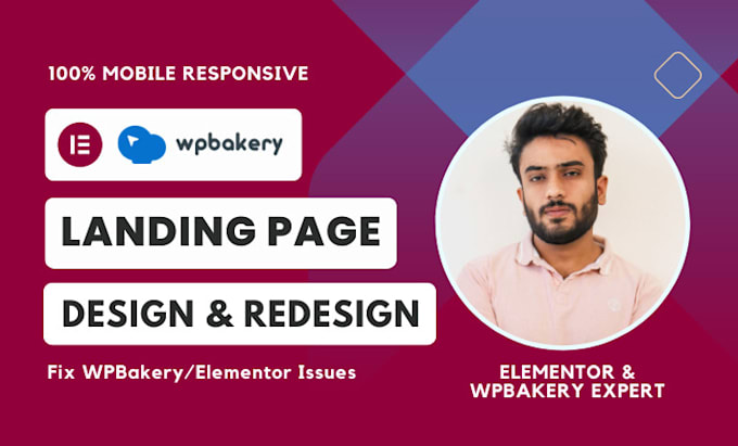 design landing pages with elementor and wpbakery page builder and fix issues