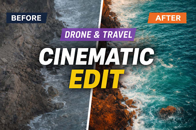 edit cinematic travel videos and drone footage professionally