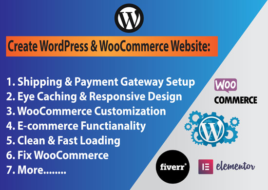 fix woocommerce and create wordpress woocommerce website