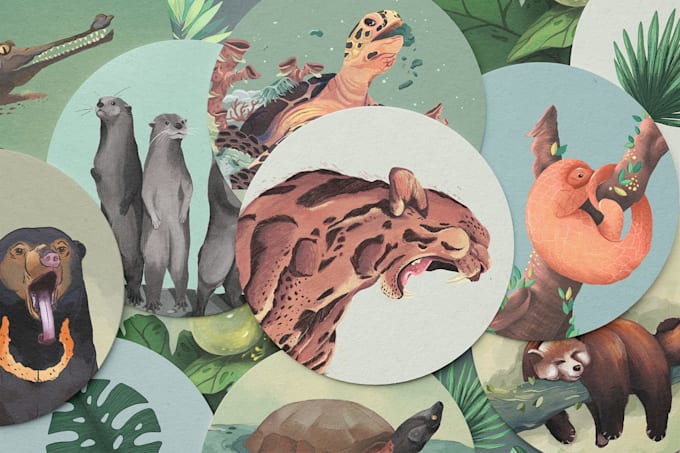 design vibrant and fun children book illustrations