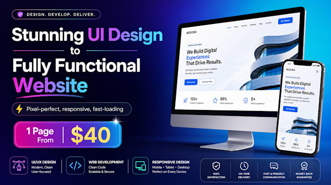 create custom website design with SEO