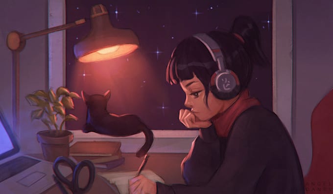create lofi loop animation for your artwork