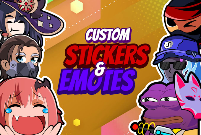 custom emotes, emoji, and sticker for twitch, discord, vtuber, etc