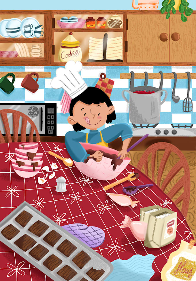 do children book illustrations, comic and artworks