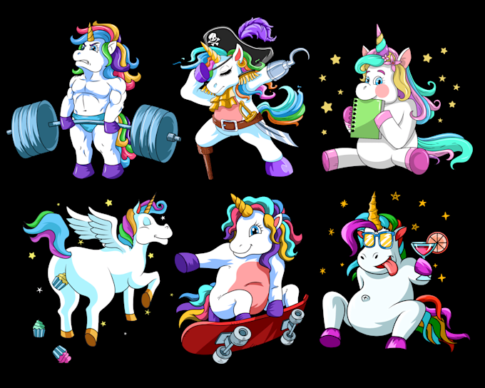 draw you unicorn graphic design