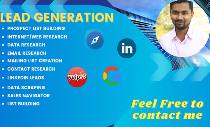 do b2b lead generation, email list building through linkedin