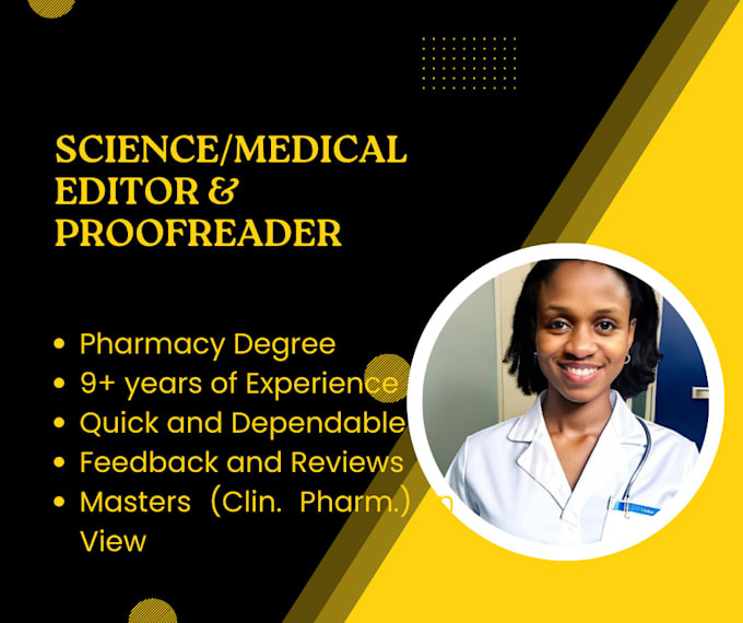 be your science editor and proofreader