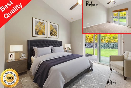 creat virtual staging of a property with outstanding results