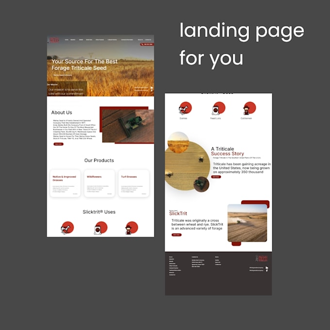 design a landing page for you, using adobe xd