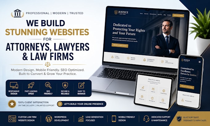 professional law firm website design for attorneys and legal professionals