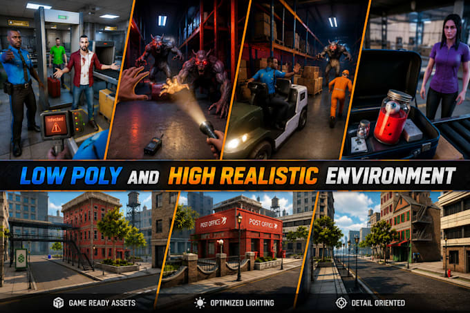create stunning game environments for mobile webgl and high end PC