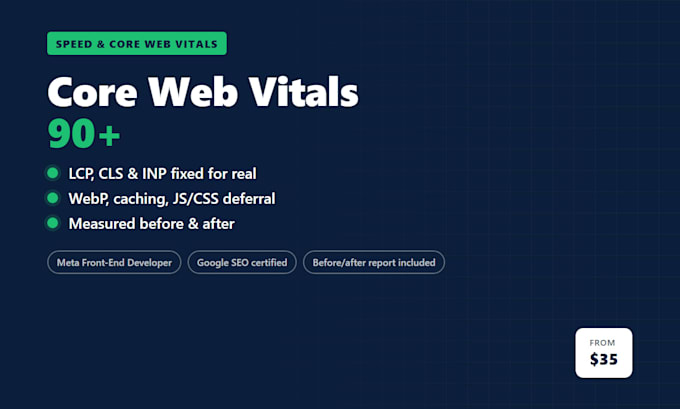 optimize wordpress site speed and core web vitals to 90 plus